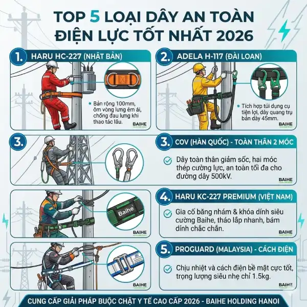 loại dây an toàn điện lực