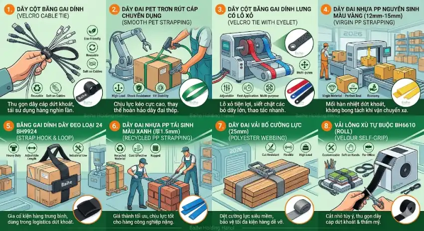 dây đai nhựa PP PET rút cáp