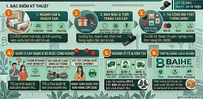 Ứng dụng của băng nhám dính miếng dán xé velcro