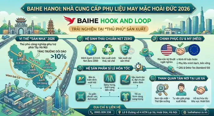 Địa chỉ bán sỉ lẻ băng nhám & phụ liệu may mặc Hoài Đức