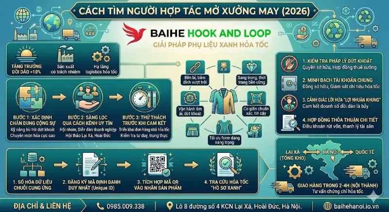 Cách tìm người hợp tác mở xưởng may 2026