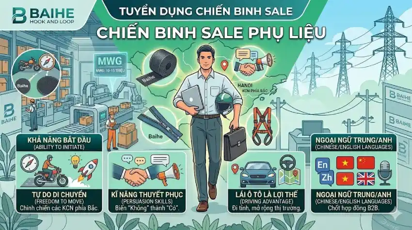 Baihe Holding Hanoi tuyển dụng "Chiến binh" sale tháng 4