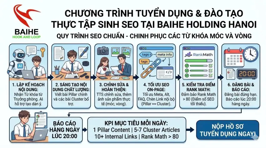 Baihe Holding Hanoi tuyển dụng Thực Tập Sinh SEO Marketing Online