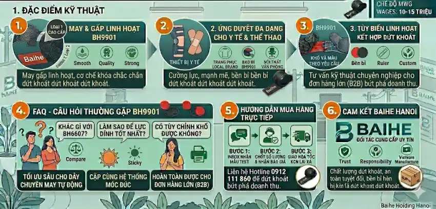 Công ty phân phối băng nhám băng gai dính xé Nghệ An giá rẻ