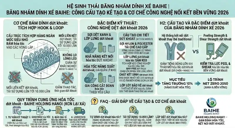 Cấu tạo và đặc điểm của băng nhám dính xé