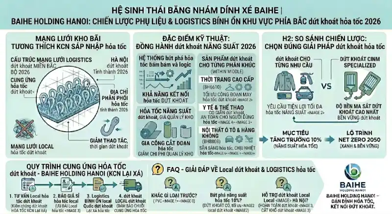 Địa chỉ công ty phân phối băng nhám băng gai dính xé tại khu vực miền Bắc & Bắc Trung Bộ