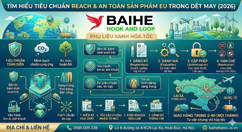 Tiêu chuẩn REACH và An toàn sản phẩm của EU về dệt may gồm những gì