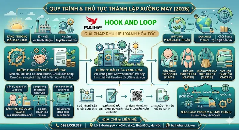 Tư vấn quy trình & thủ tục thành lập xưởng may