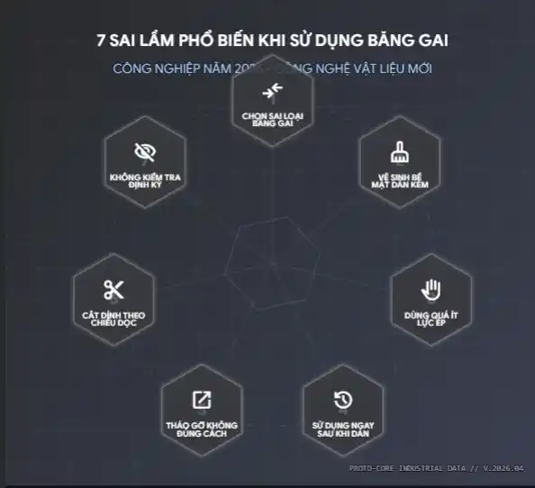 Sai lầm phổ biến khi sử dụng băng gai trong công nghiệp